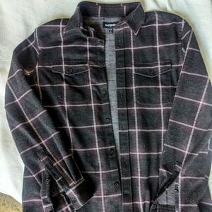 EXPRESS mens button down plaid shirt